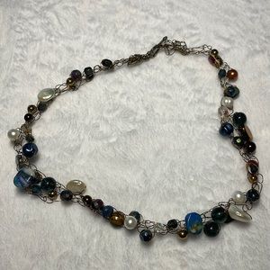 SALE 3 for $15 Wire and bead necklace
